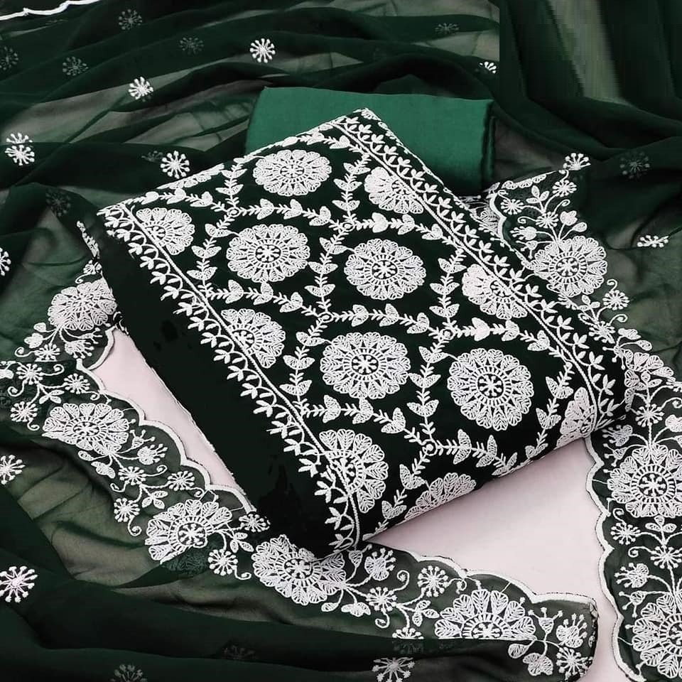 New digeiner indian Tissu all over Ambutari work four pieces collection for women ( 4 pieces)